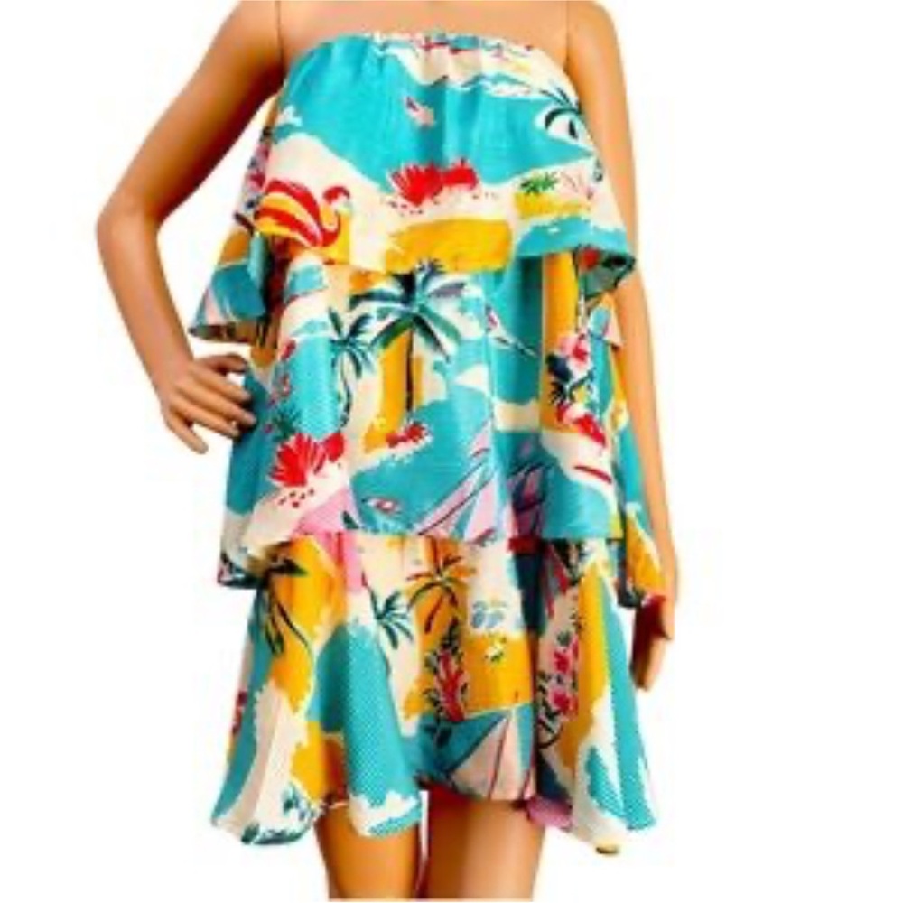Tropical Print Tiered dress - Picture 5 of 5